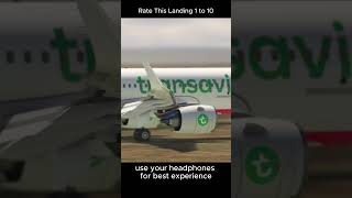 Dangerous Landing Transavia Airlines A320 shorts aviation [upl. by Nryhtak]