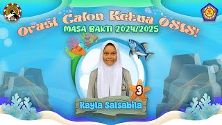 ORASI CALON KETUA OSIS SMA NEGERI 1 PANGKALPINANG MASA BAKTI 20242025  KAYLA S NO URUT 3 [upl. by Dieball]