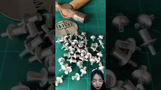 Life hack 🔥 diy rivet tools rustyrivets satisfying rivetgun tips woodworking short shorts [upl. by Siuqaj]