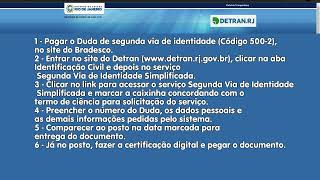 Segunda via da carteira de identidade pode ser solicitada pelo site do DetranRJ [upl. by Airom425]