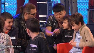 Grignani intervistato dai bambini  Stasera cè Cattelan su Raidue 23022023 [upl. by Yelserp32]