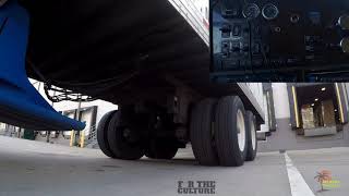 How to slide semi trailer tandem ● Air pin release [upl. by Trahern]