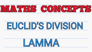 Concept➡️ Euclids Division Lamma [upl. by Pax]