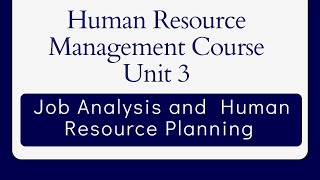 Human Resource Management Course Unit 3 [upl. by Notnilk]