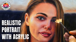 Realistic Portrait Painting in Acrylic  Step by Step Color Mixing and Blending by Debojyoti Boruah [upl. by Elihu]