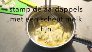 Lekker amp Simpel recepten Stamppot met prei en brie [upl. by Nimoynib]