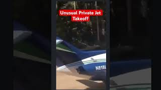 Private jet taking off on dirt road aviation privatejet turbulence [upl. by O'Donovan]