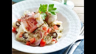 Risotto met zeeduivel en zwarte olijven  Ilse kookt [upl. by Ynnavoig]