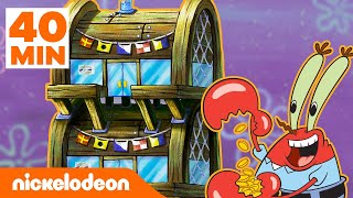 SpongeBob  TĹ‚usty Krab w przebudowie przez 40 MIN  Nickelodeon Polska [upl. by Aeli]