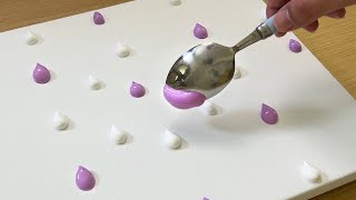 Spoon Painting Technique  Acrylic Painting [upl. by Schwitzer]