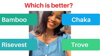 Trove vs Bamboo vs Risevest vs Chaka  Feature by Feature Comparison [upl. by Moyers]