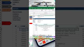 Convertir un texto en 🔡Minúsculas y 🔠Mayúsculas excel exceltips exceltricks exceltutorial [upl. by Aline]