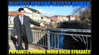 RIJEŠITE OPASNO MJESTO ODMAH POPRAVITE OGRADU MOGU DJECA STRADATI [upl. by Retloc500]