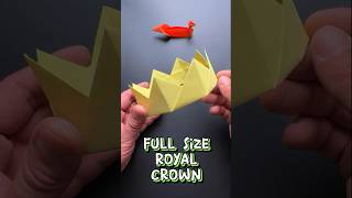 How to make paper origami crown origami crown papercraftorigami [upl. by Eicart164]