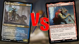 Brago King Eternal Vs Krenko Mob Boss 1v1 EDHCMDR Gameplay [upl. by Yelruc]