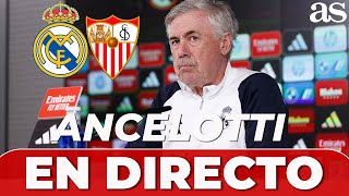 EN DIRECTO RUEDA de PRENSA de Carlo ANCELOTTI previa al REAL MADRID VS SEVILLA [upl. by Bixby]