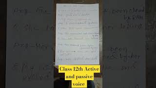 Active and passive voice class 12th Dr P K Sir subscribe share kare all students all friends [upl. by Talyah]