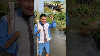 🐊 crocodile fishing 🤣🤣 [upl. by Hannaj]