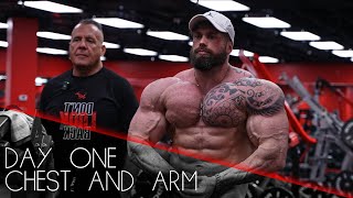 ROAD TO MR OLYMPIA 2023  ANDREA PRESTI DAY 1 IN ORLANDO  CHEST amp ARM WORKOUT [upl. by Aliekat]