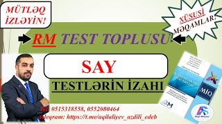 RM TEST BANK SAY testlərinin izahı abituryent buraxılış sertifikasiya lesson [upl. by Gisser]