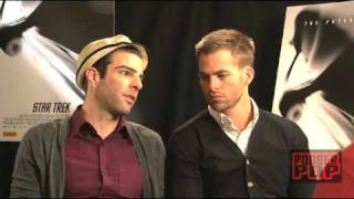 BROMANCE Kirk Spock and Blunty  Zachary Quinto amp Chris Pine Star Trek Stars [upl. by Adnik517]