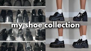 SHOE COLLECTION PT 2 🖤 boots loafers etc [upl. by Yrogreg]