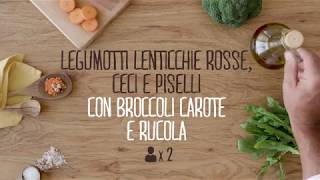 Legumotti di lenticchie rosse Barilla ceci e piselli con broccoli carote e rucola [upl. by Lewendal412]