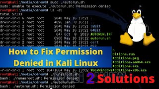 How to fix Permissions Denied in Kali Linux UbuntuLinux MintFedora [upl. by Dafna]