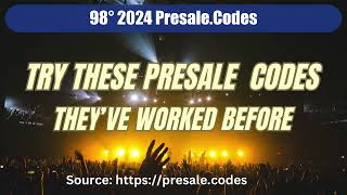 98° presale codes 2024 [upl. by Rai]