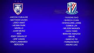 LIVE JOHOR DT vs SHANGHAI SHENHUA  AFC CHAMPIONS ELITE 2024  LIVE JDT  JDT LIVE [upl. by Ydnarb537]