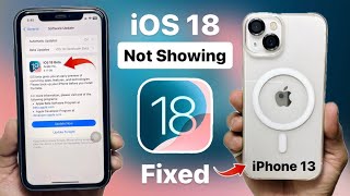 iOS 18 Update not showing on iPhone 13  How to Fix iOS 18 Update in Settings iPhone 13 [upl. by Yrhcaz304]