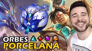 DEU BOM DEMAIS ABRINDO ORBES PORCELANA – League of Legends [upl. by Sluiter]