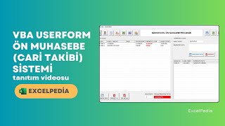 VBA Userform  Cari Takip Programı Tanıtımı [upl. by Eaned675]