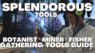 FFXIV Patch 635  Splendorous Gathering Tool Guide Overview Gathering Rotations and Fishing Tips [upl. by Ardnaxela]