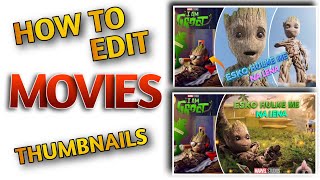 How to make thumbnail for movies review videos Movies review ke liye aise banaye thumbnailsTCedits [upl. by Burleigh]