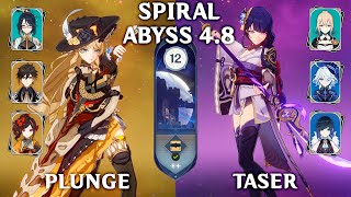 Navia Plunge amp Raiden Taser Spiral Abyss 48 Genshin Impact 48 [upl. by Dori]