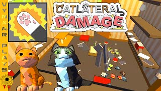 Lets play Catlateral Damage  firstperson destructive cat simulator [upl. by Eilata]