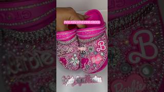 Pink Custom Bling Crocs 💕✨  pink crocs diy [upl. by Philoo]