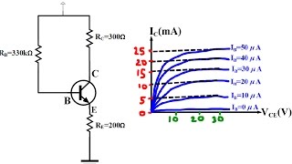 Elektronik Ders 35 BJT DC Örnek Soru Çözümü Vce  Ic Grafiğinden Faydalanarak [upl. by Beauvais]