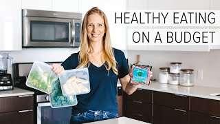 HEALTHY EATING ON A BUDGET  10 grocery shopping tips to save money [upl. by Lynnworth]