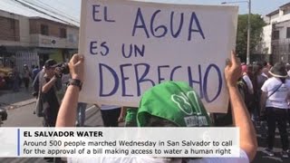 Hundreds of Salvadorans march against water privatization [upl. by Jamel152]