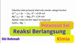 Sel Elektrokimia  Contoh Soal Reaksi dapat Berlangsung [upl. by Roche]