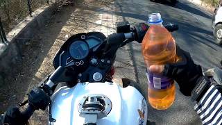 Pulsar 200 ns bs4 1 litre petrol mileage test 2018 [upl. by Reniti61]