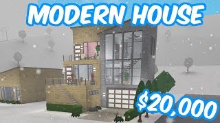 BLOXBURG Summer Modern Family Mansion Speedbuild interior  full tour Roblox House Build [upl. by Chrysa]