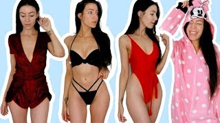 PRETTYLITTLETHING TRY ON HAUL  AFFORDABLE SWIMWEAR COATS SHOWS amp PARTY DRESSES [upl. by Ruscher]