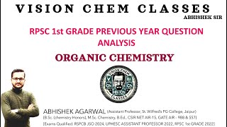 RPSC 1st GRADE PREVIOUS YEAR QUESTION ANALYSIS  ORGANIC CHEMISTRY  STARTEGY [upl. by Retsim384]