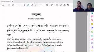 Learn Vedic Chanting  Mantra Pushpam  Part 1 [upl. by Ayala]