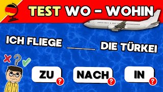 🚄Pon a prueba tu Alemán ¿Dónde o ¿Hacia dónde🚀🛸 Quiz de Gramática 6 📓✍🏽 [upl. by Sel264]