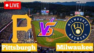 🔴LIVE  Milwaukee Brewers Vs Pittsburgh Pirates Match  Major League Baseball  Baseball Live Score [upl. by Luther8]