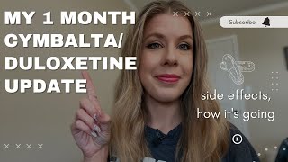 1 Month Cymbalta Duloxetine Update For Anxiety [upl. by Ammann593]